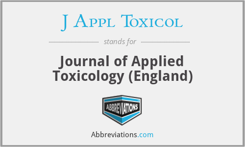 J Appl Toxicol - Journal of Applied Toxicology (England)